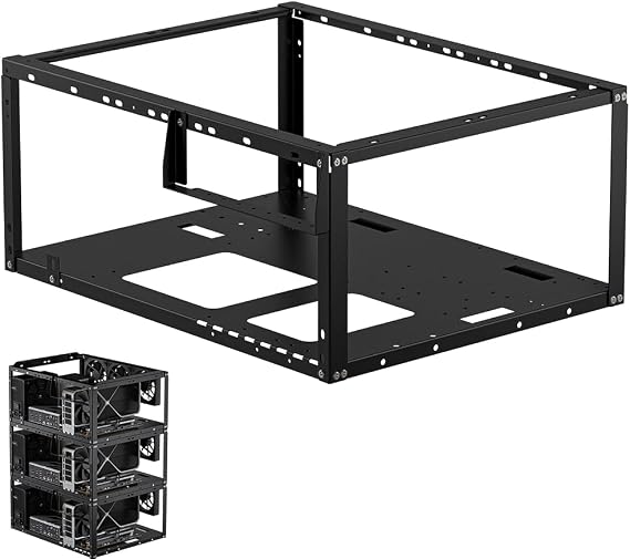 PC Test Bench, Open Air PC Case, Open Frame Computer Chassis, Techbench Server Rack Mount PC Case for ETAX ATX MATX ETAX X79 X99 Micro ATX Motherboards (Stackable)