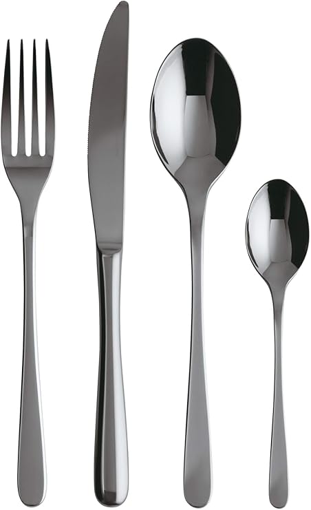 Rosenthal Sambonet - Black Cutlery Set - Black - Button - 24 Pieces - Dishwasher Safe