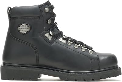 Harley-Davidson Footwear Mens Dipstick Leather Riding Casual Boots Ankle - Black