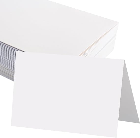 Blanko Klappkarten 127x178 mm Weiß 50 Stück 200 g/m²
