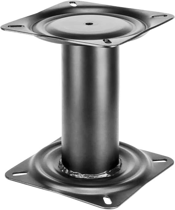 Boat Seat Pedestal Height Adjustable 11-18 inches Black Powder Coated Base for Yacht Boat Seat Mount,Ideal for Boating and Fishing Enthusiasts,Reinforced Welded Joints