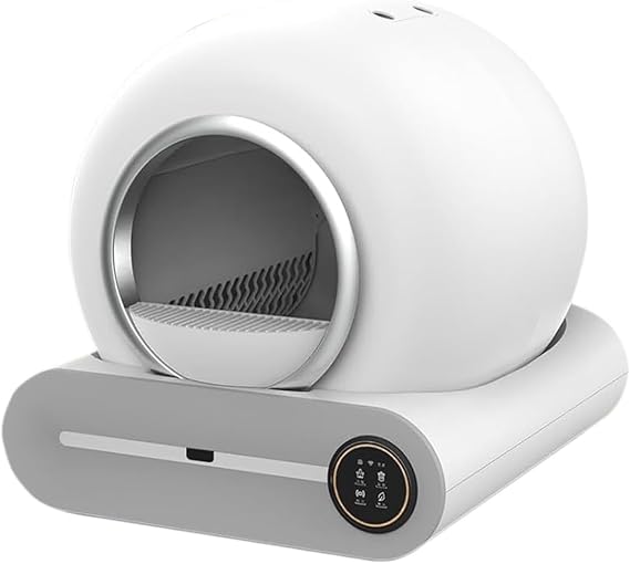 Cat Litter Box, 2Pcs 65L Automatic Smart Cat Litter Box Self Cleaning Fully Enclosed Pet Tray,High-Capacity