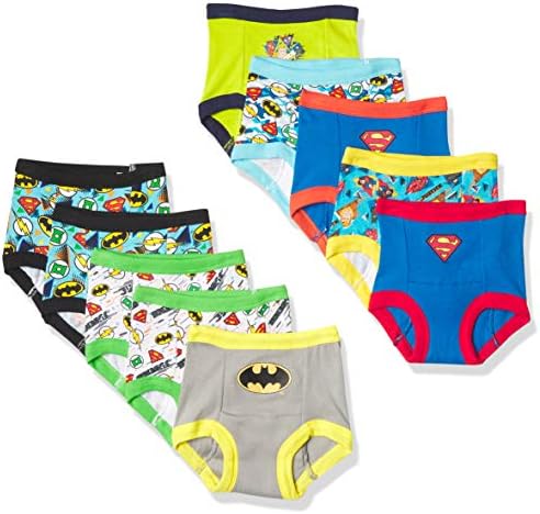 DC Comics Unisex Baby Toddler Potty Training Pants With Superman, Batman & Wonder Woman With Success Chart & Stickers