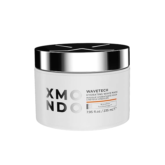 XMONDO Hair Wavetech Dual-Acting Wave Mask | Vegan Formula with Hyaluronic Acid and Shea Butter Provide Deep Protective Moisture and Combat Frizz, Waveflex Technology Nurtures Wave Patterns, 8 Fl Oz