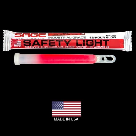 Red Emergency Safety Glow Sticks -50 Pack