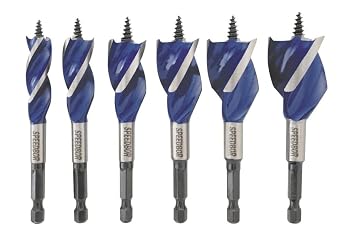 Irwin Tools IRWIN SPEEDBOR Drill Bit Set for Wood, 4-Inch, 6-Piece (1877239)