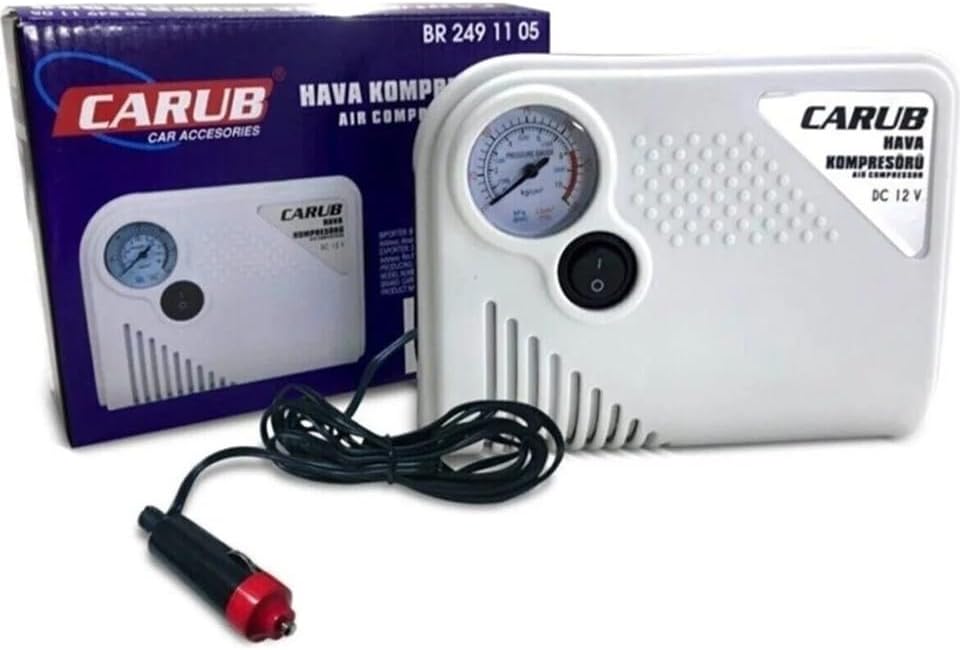 Yassı Oto Araç Mini Kompresör, 12V 150 PSI Hava Kompresörü