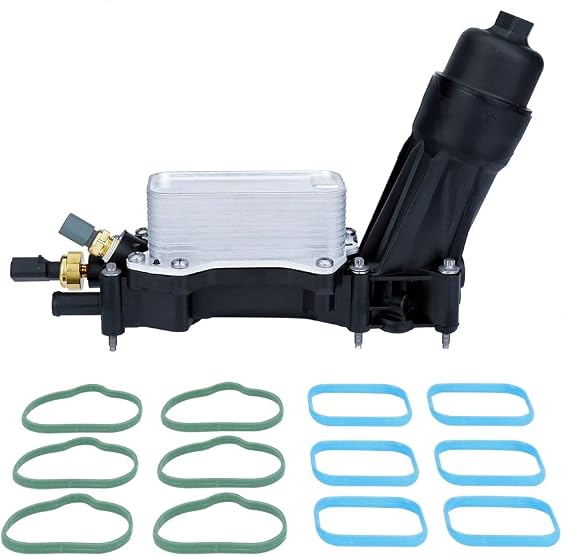 ONER Engine Oil Cooler and Oil Filter Housing Adapter Assembly,Fit for 2014-2017 Chrysler 200/300 Dodge Jeep Ram 3.6L V6 Engine,Replaces# 68105583AA, 68105583AC, 68105583AD, 68105583A,68105583AF
