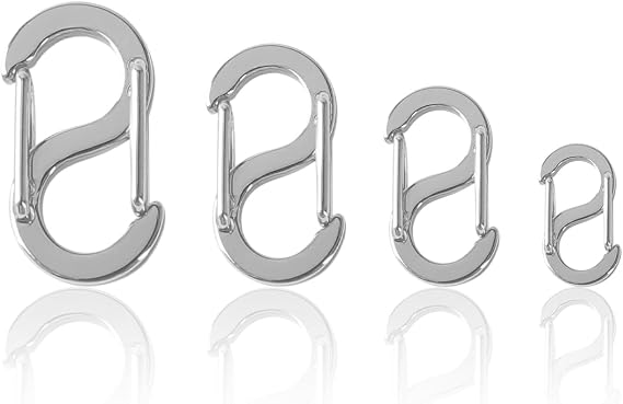 4 Pcs Double Opening Stainless Steel Clasps – Necklace Shortener, Bracelet Connectors for DIY Jewelry Making & Repair