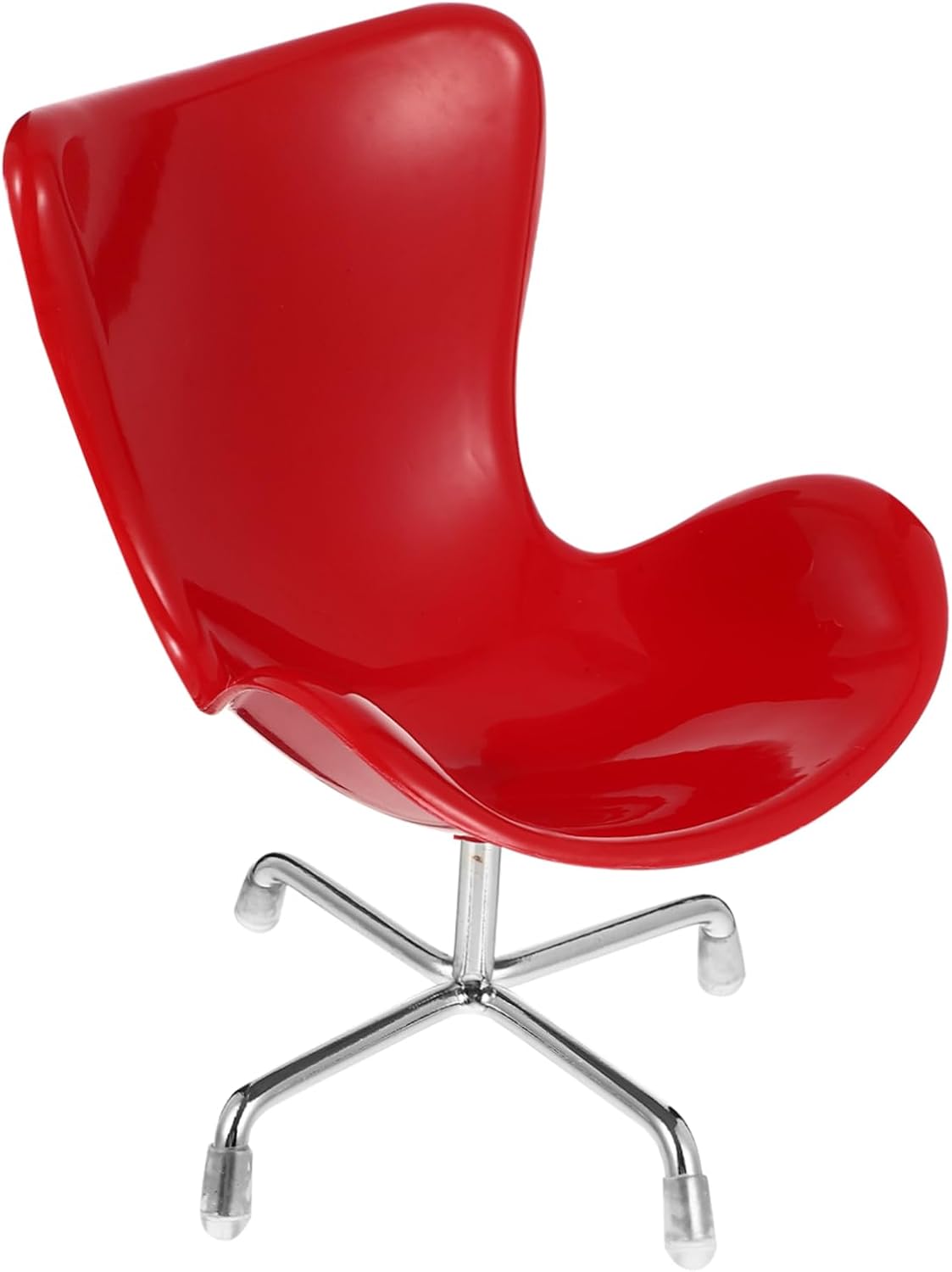 Kisangel Miniature Plastic Chair, Mini Miniature Folding Chair Mini Rocking Chair Simulation Egg Chair