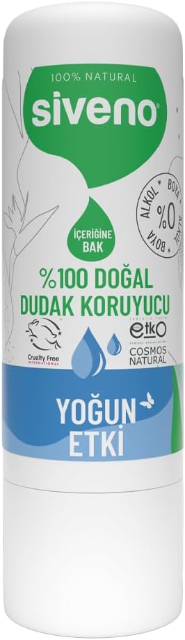 Siveno%100 Doğal Dudak Koruyucu Yoğun Etki Bitkisel Lipbalm Krem Nemlendirici Parlatıcı Onarıcı 6 G