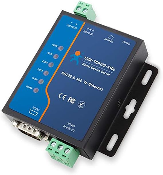 Serial to Ethernet Converter Adapter RS232 RS485 to TCP/IP Serial Device Server Modbus Support DHCP/DNS USR-TCP232-410S