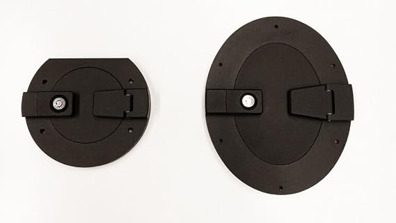 HPC Hummer H1 Billet Locking Fuel Door Set Black Anodized