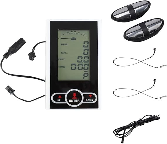 Speedometer Monitor For Exercise Bikes, Stationary Bike Elliptical Trainer Speedometer, Fitness Bike LCD Monitor Speedometer Display with Time