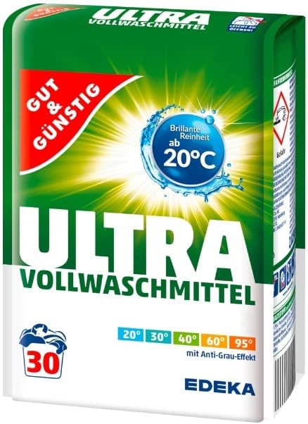 Gut und Günstig Detergent Full Detergent Ultra Powder 2.025 kg 30 Wash Loads