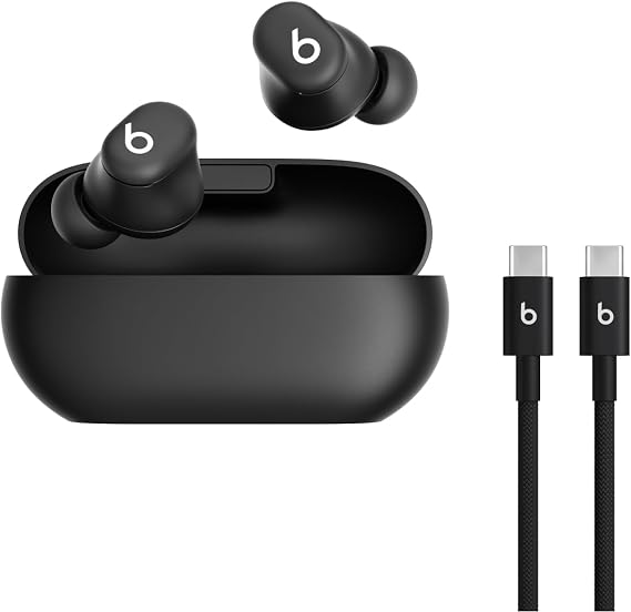 Beats Solo Buds - Wireless Bluetooth Earbuds with USB-C Charging Cables (1.5) - Matte Black
