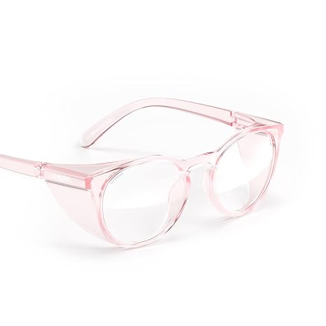 Stoggles Round Z87.1 Certified Polycarbonate Safety Glasses, Anti-Fog | Stylish, Protective, Blue-Light + UV Blocking, Top/Side Shields, Rx Ready, Unisex, Light, Scratch & Impact Resistant