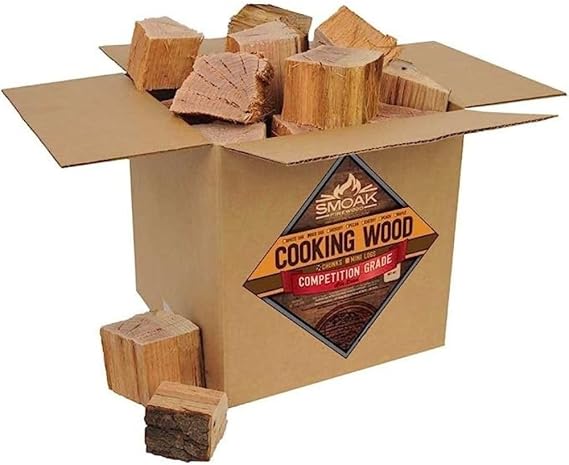 Smoak Firewoods Cooking Wood Chunks (Competition Grade) USDA Certified for Smoking, Grilling or Barbequing (Pecan 25-30lbs 1728 Cubic in.)