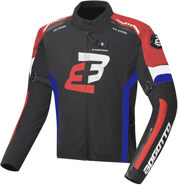 Bogotto GPX wasserdichte Motorrad Textiljacke schwarz/rot/blau XS