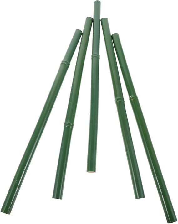 MERRYHAPY 5pcs Artificial Bamboo Poles Realistic Faux Bamboo Sticks for Outdoor and Indoor Decorations