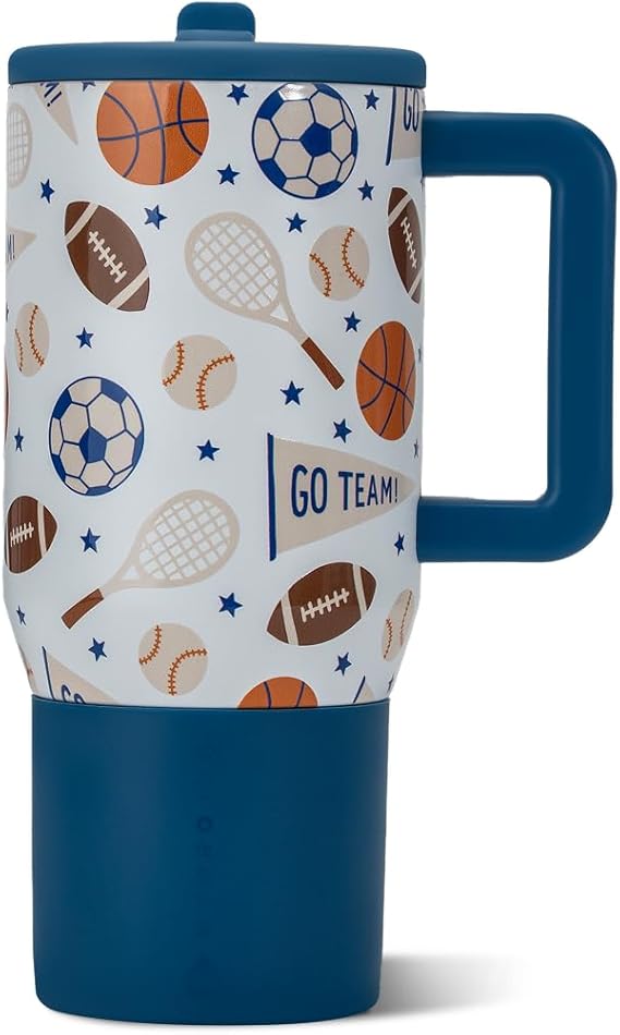 HydroJug Traveler 20oz Kids Insulated Tumbler with Handle, All-Stars