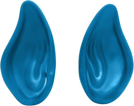 Nicky Bigs Novelties Adult Deluxe Soft Cosplay Fairy Ears - Blue Pointed Ears - Alien Elf Ears Costume Makeup - Halloween Dress Up Accessories Prop - Elven Vampire Fairy Ear Covers
