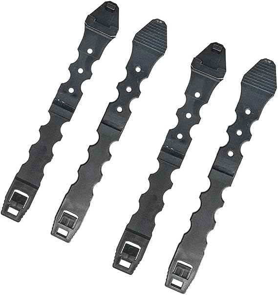 4 Packs Tactical MOLLE Malice Clips Short Coyote 5.9in