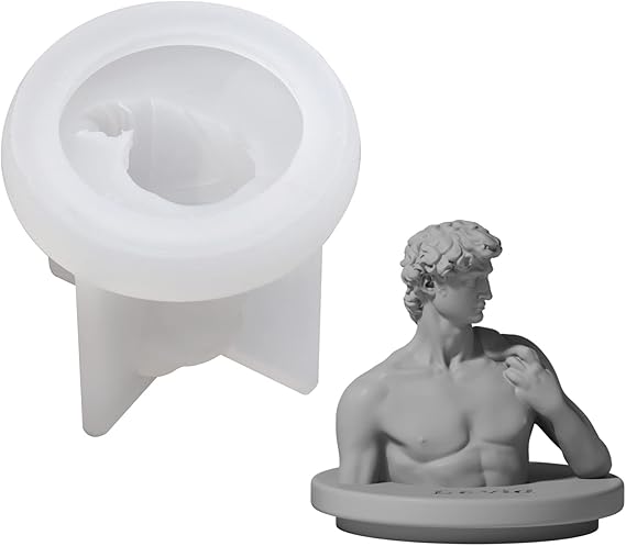3D Statue Silicone Mold DIY Concrete Portrait Sculpture Mould for Candle Jar lid Cement Home Decorating Tools