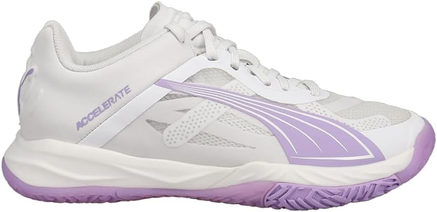 PUMA Womens Accelerate Nitro Sqd Volleyball Volleyball Sneakers Shoes Indoor - Grey, Purple