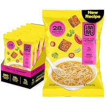 immi Tom Yum Shrimp Ramen Bright, Zesty Flavor with More Protein Vegan, High Protein Ramen Noodles Low Carb, Zero Sugar Healthy Keto-Friendly Ramen Bowl, 6-Pack