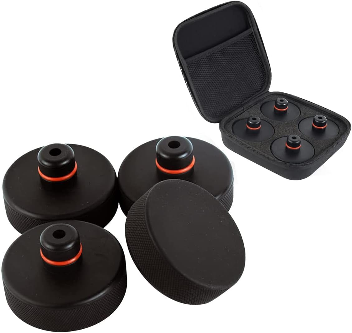 Topfit for Tesla Model 3 Model Y Jack Pad Point Adapter Pads Location Rubber Storage Box Package4 Pack Protects Battery & Chassis