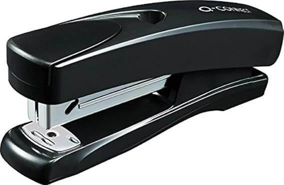Q-Connect Half Strip Plastic Stapler, Black