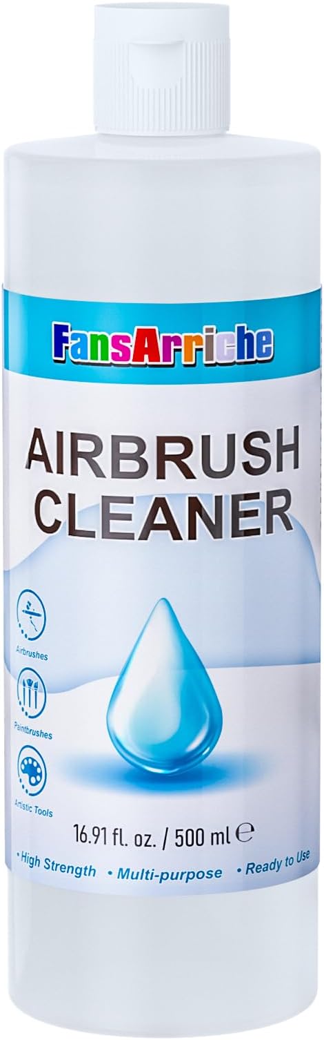 FansArriche Airbrush Cleaner, 16.91 fl oz Air Brush Cleaning Solution