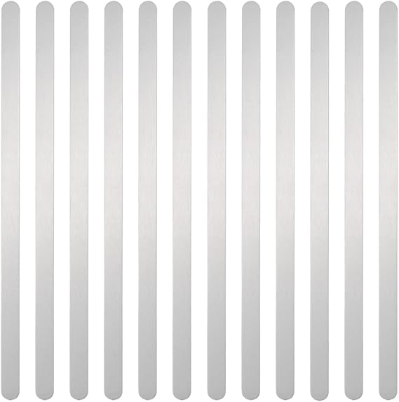 ABBECIAO 25 Pack Aluminum Bracelet Blanks for Metal Stamping and Engraving (14 Ga.) - 1/4 x 6 Inches
