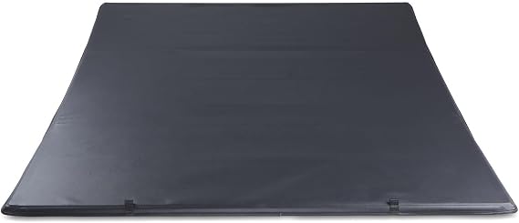 Tri-Fold Folding Truck Bed Soft Tonneau Cover Compatible with Nissan Navara D23 NP300 2015-2021 Pickup Cargo Load Black Cover 3 Fold Low Profile