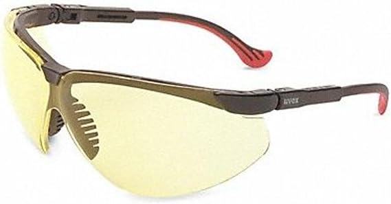 Honeywell Uvex Genesis XC Safety Glasses, Black Frame with Amber Lens & HydroShield Anti-Fog Coating (S3309HS)