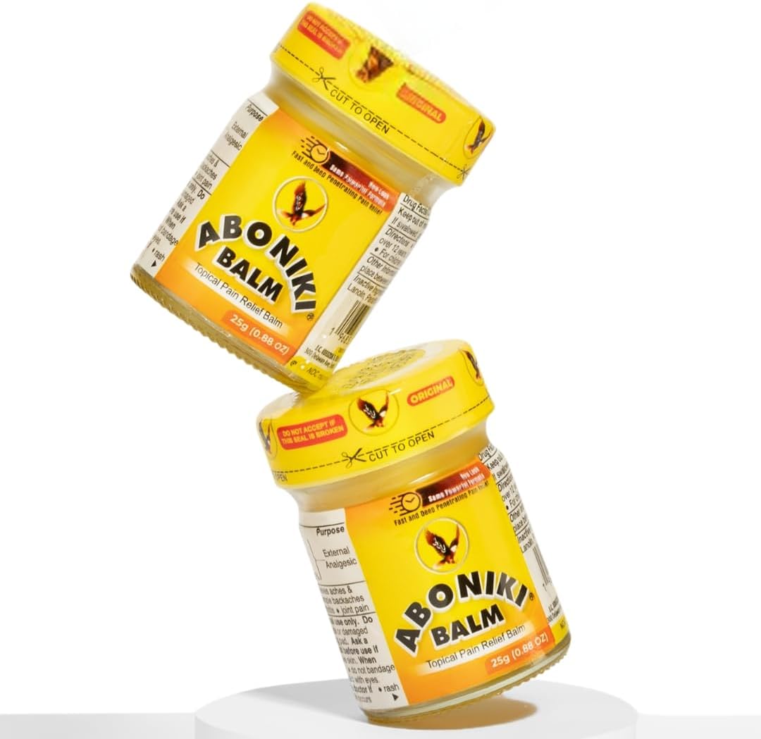 Aboniki Balm 2 Jars – Powerful Topical Pain Relief Balm for Sore Muscles and Joints. Anti-Inflammatory Muscle Rub for Lower Back Pain, Knee Pain, Neck Pain, Shoulder Pain