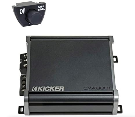 KICKER 46CXA8001 CXA800.1 800 Watt Mono Class D Car Amplifier Amp+Bass Knob