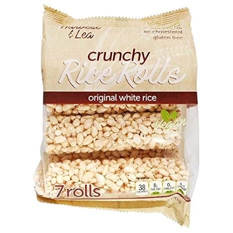 Harvest & Lea Crunchy Rice Rolls Original White Rice Vegan - 7 rolls 2.5 oz. (5 pack)