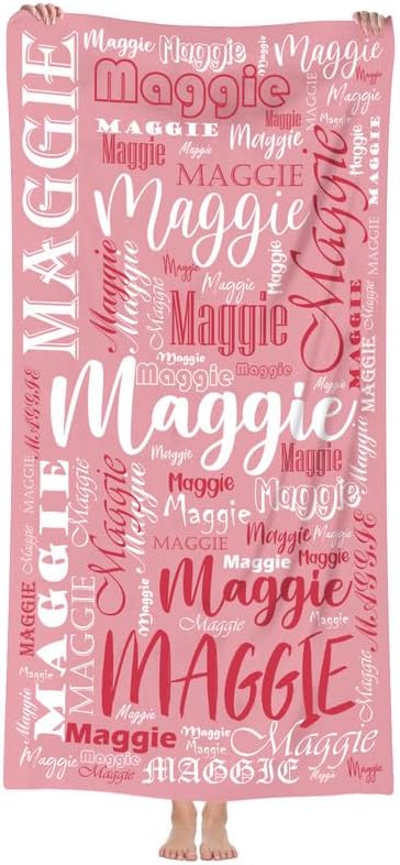Custom Beach Towel,Personalized Beach Towels with Name,Beach Towels for Adults,Sand-Free,Microfiber Quick Dry Bath Travel Towels