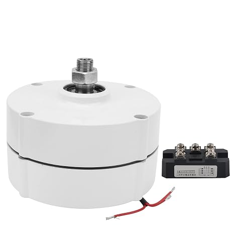 400W Three Phase Alternator, Permanent Magnet Electric Motor Generator, DIY AC Alternator for Industrial Supplies (with Rectifier 12V)