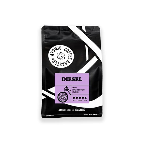 Atomic Coffee Roasters - Diesel Dark Roast, Whole Bean, 12 oz