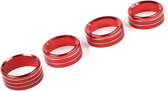 Air Conditioning Headlight Switch Knob Fit For Jeep, Wrangler JL JLU 2018-2025 climate control button frame(Red)