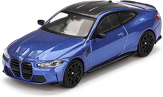 MINI GT M4 Competition Portimao Blue Metallic with Carbon Top Limited Edition 1/64 Diecast Model Car MGT00845