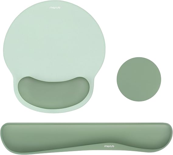 MOSISO Wrist Rest Support for Mouse Pad&Keyboard Set, Antique Green