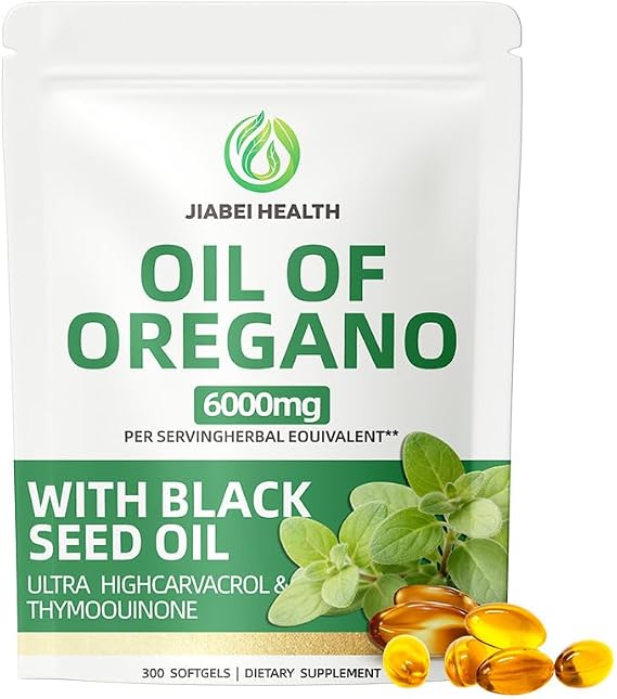 Oil of Oregano 6000mg Capsules, 300 Softgels, 150 Days Supply