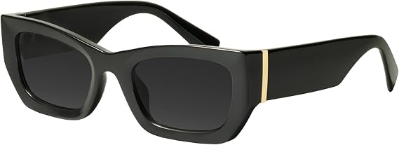 mosanana Trendy Cat Eye Rectangle Polarized Sunglasses for Women MS52370 | Chunky Frame, UV400 Protection, Versatile for Daily Wear, Vacations
