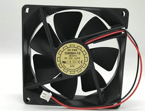 D90BH-12 9025 12V 0.27A 9cm 2-Wire Cooling Fan