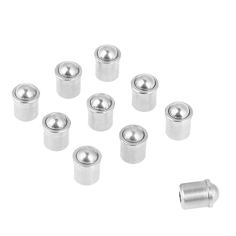 304 Stainless Steel Push Fit Ball Spring Plunger Set, 10pcs Body Accessories for Mechanical Devices