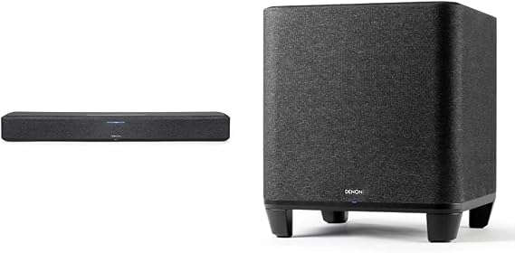 Denon Home Sound Bar 550 + Wireless Subwoofer Bundle (HEOS Built-in) Dolby Atmos 3D Audio, Wi-Fi/Bluetooth Streaming, Alexa, AirPlay 2, Multi-Room Support